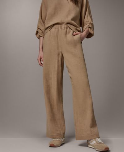 Брюки Donna Karan Weekend Women's Cotton Gauze Mid-Rise Straight Leg