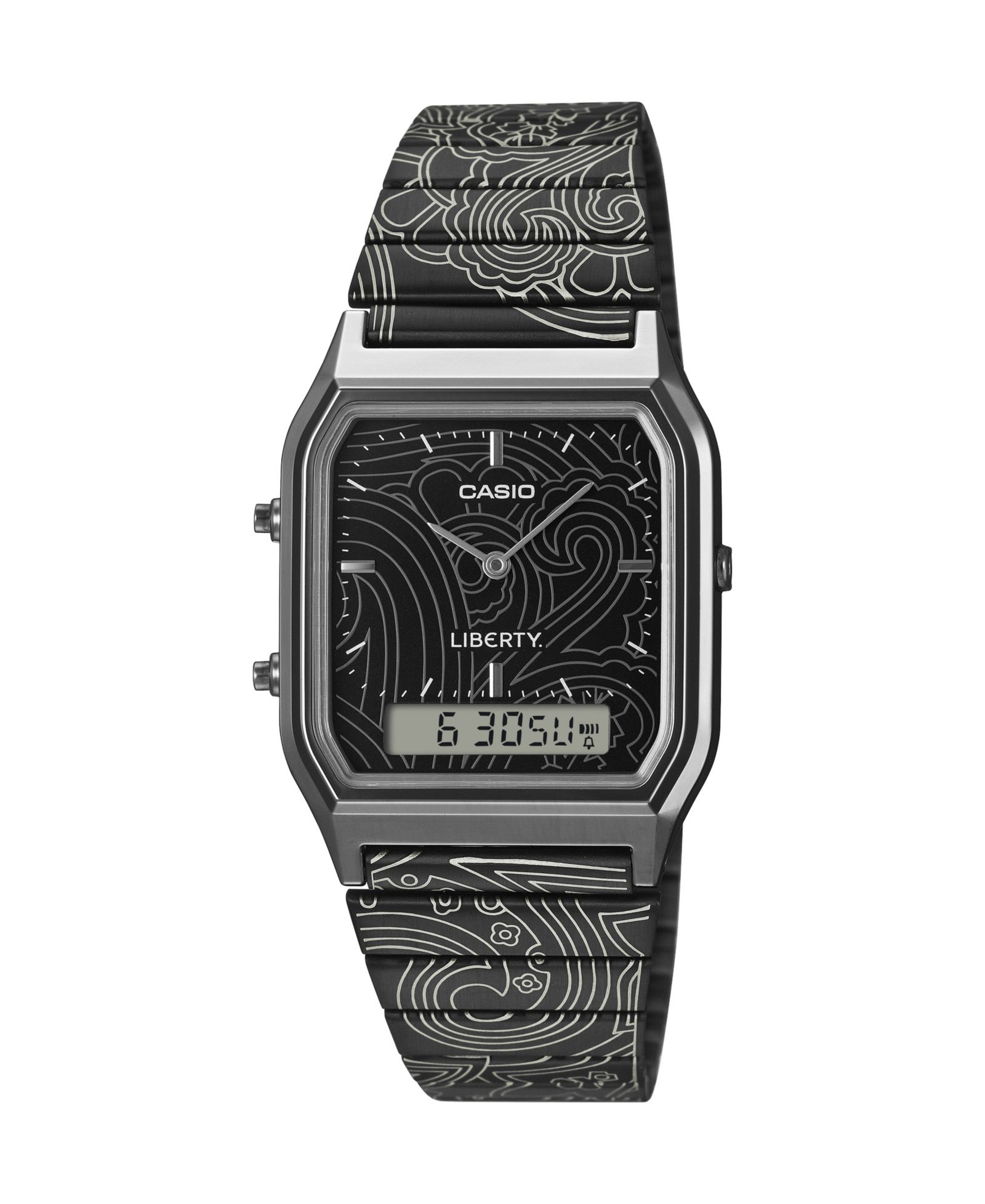 Casio Unisex Japanese Quartz Liberty Limited Edition Black IP Stainless Steel Watch, 29.8mm