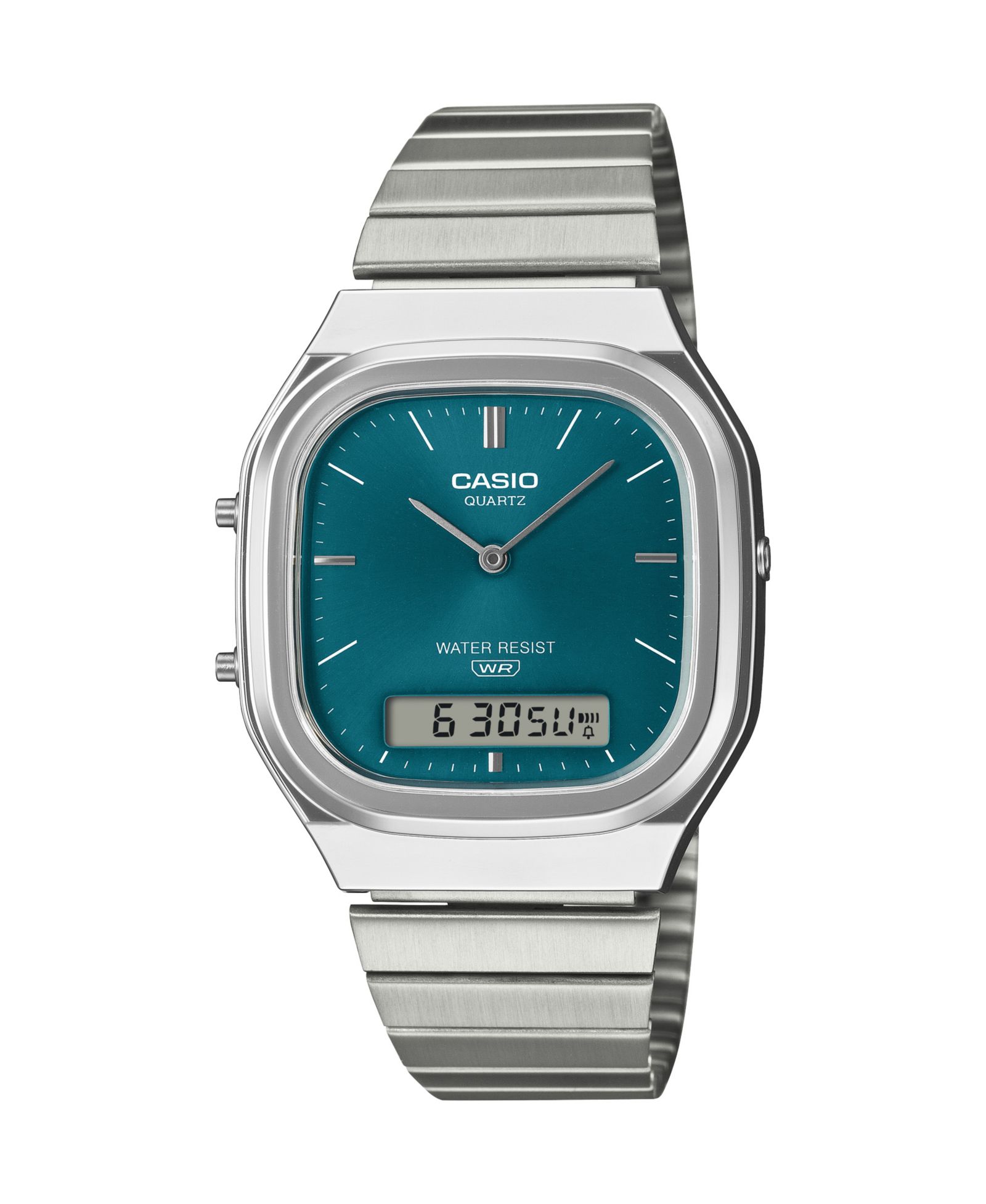Casio Men's Japanese Quartz Silver-Tone Stainless Steel Watch, 35.8mm