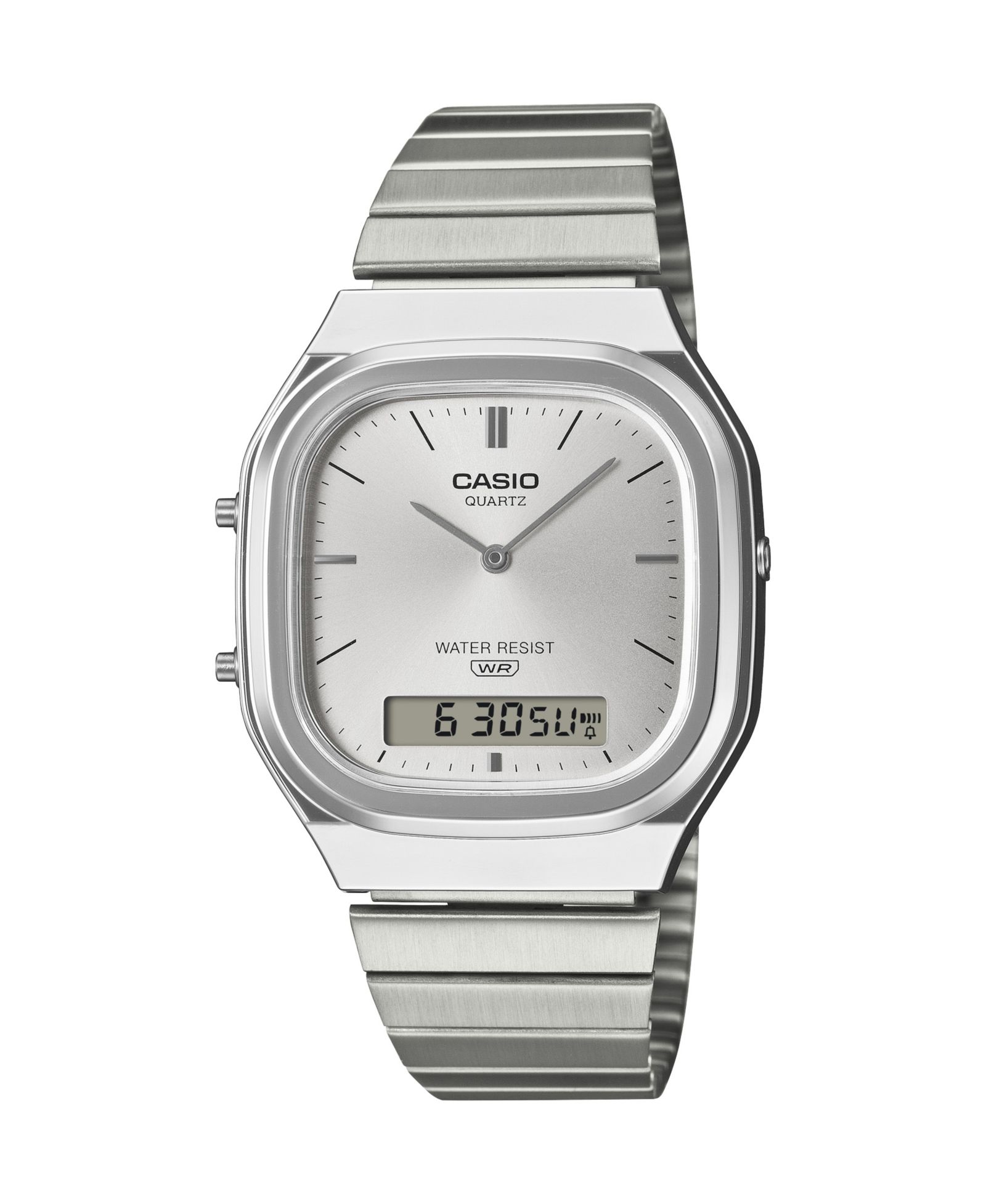 Casio Men's Japanese Quartz Silver-Tone Stainless Steel Watch, 35.8mm