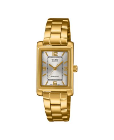 Женские часы Casio Japanese Quartz Gold-Tone Stainless Steel 21mm