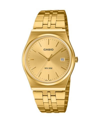 Мужские часы Casio Japanese Quartz Gold-Tone Stainless Steel 35mm