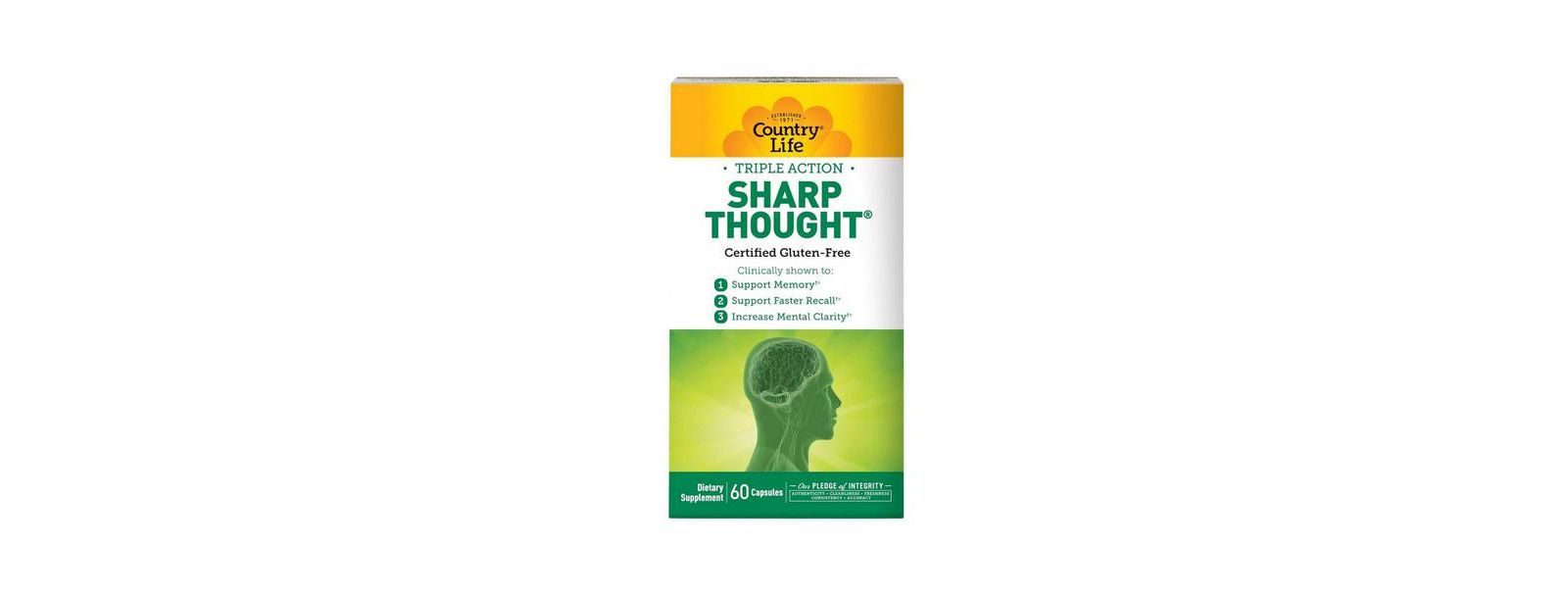 Country Life Triple Action Sharp Thought 60 капсул