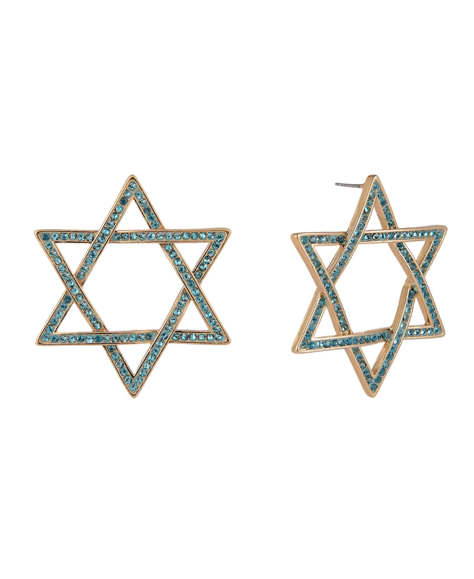Серьги Hallmark Stone Star of David Hoop