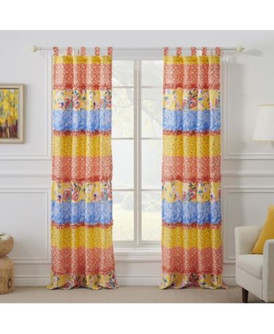 Шторы Greenland Home Skylar Ruffle-Embellished Curtain Panel Pair Set of 2 42x84" and 3x24" Calico