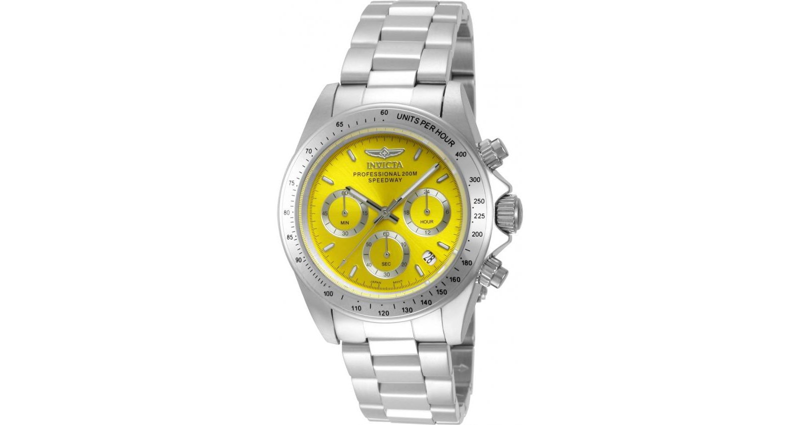 Invicta Men's 14383 Speedway Quartz Chronograph Yellow Dial Watch