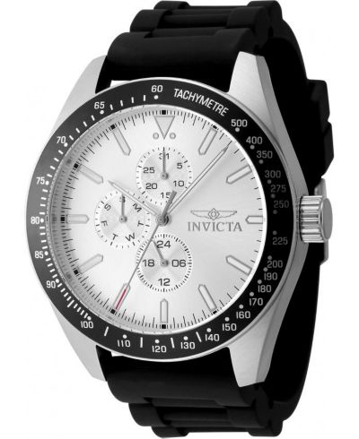 Invicta Men's 48855 Aviator Quartz VH67 Silver Dial Watch