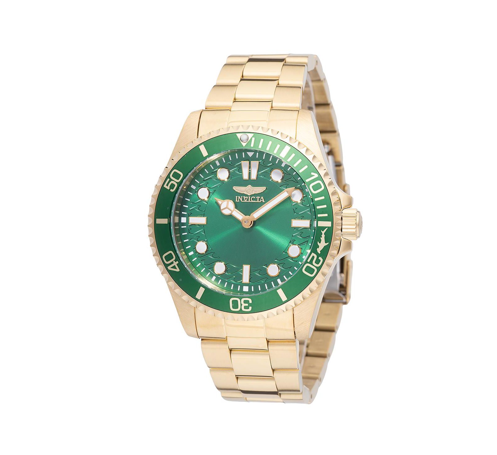Invicta Men's 49702 Pro Diver Quartz PC20S Green Dial Watch