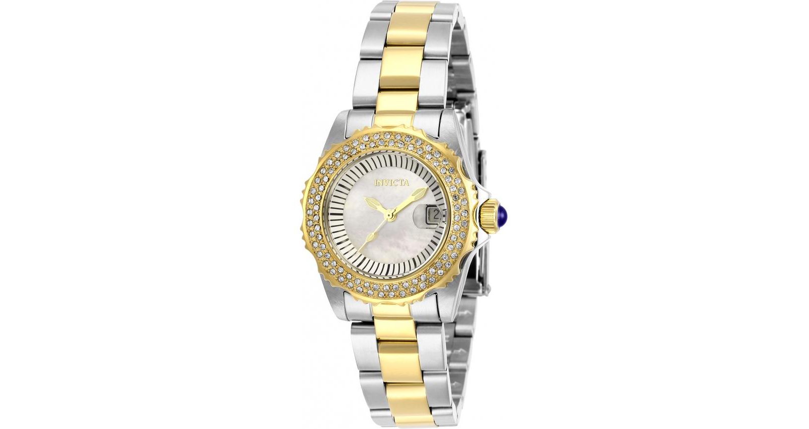 Женские часы Invicta 28443 Angel Quartz 3 Hand White Dial