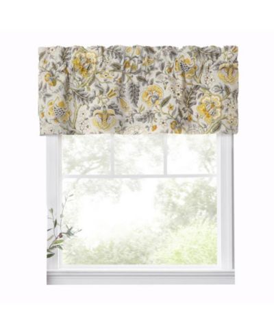 Ellis Curtain Regency Straight 3" Rod Pocket Valances for Windows 50" x 15" Grey