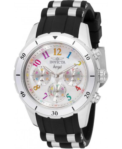 Invicta Women's Quartz Angel Watch – White Strap, Round Case Diameter 38mm