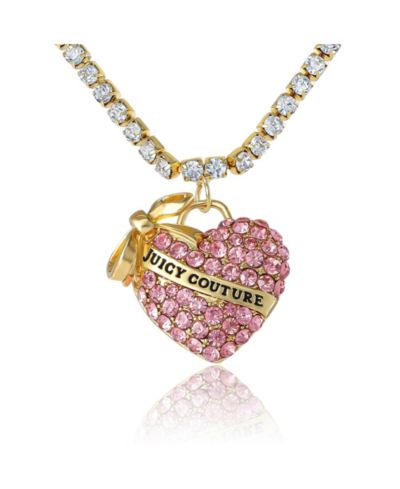 Подвеска-кулон Juicy Couture Pavé Heart, золотистый цвет