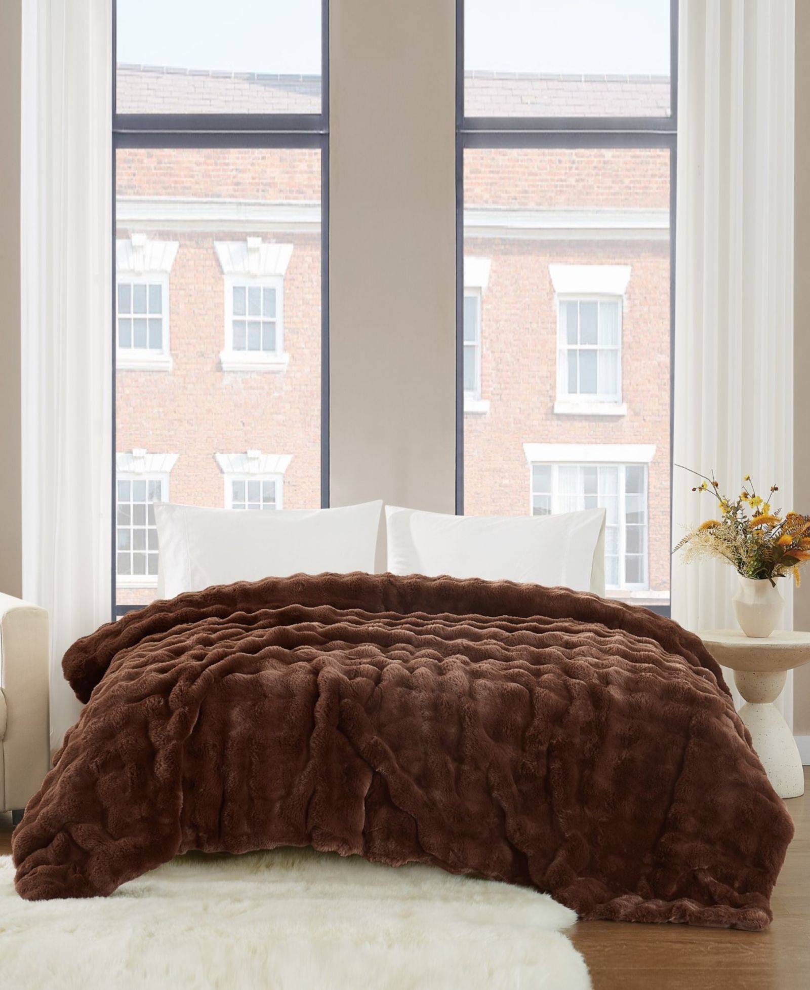 Плед Brooklyn Loom Bubble Bed Blanket, Full/Queen