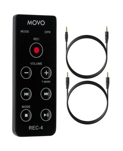 Проводной пульт дистанционного управления Movo REC-4 для портативных цифровых рекордеров Zoom H2n, H4n Pro, H5 и H6