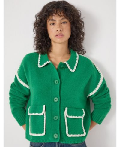 Hush Women's Wool Blend Whipstitch Trim Shirt Jacket