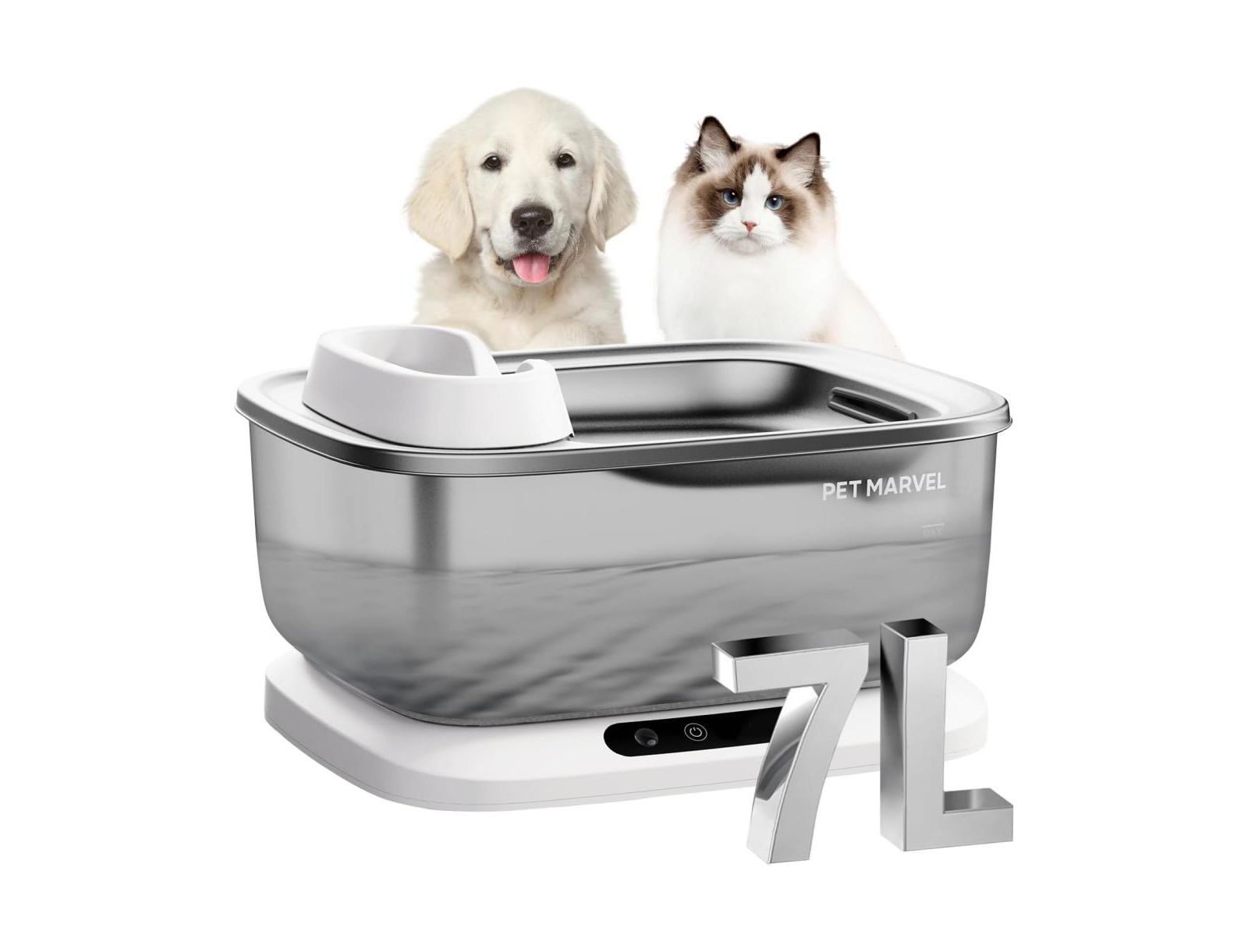 PETMARVEL Cordless Dog Water Fountain 7L/236oz