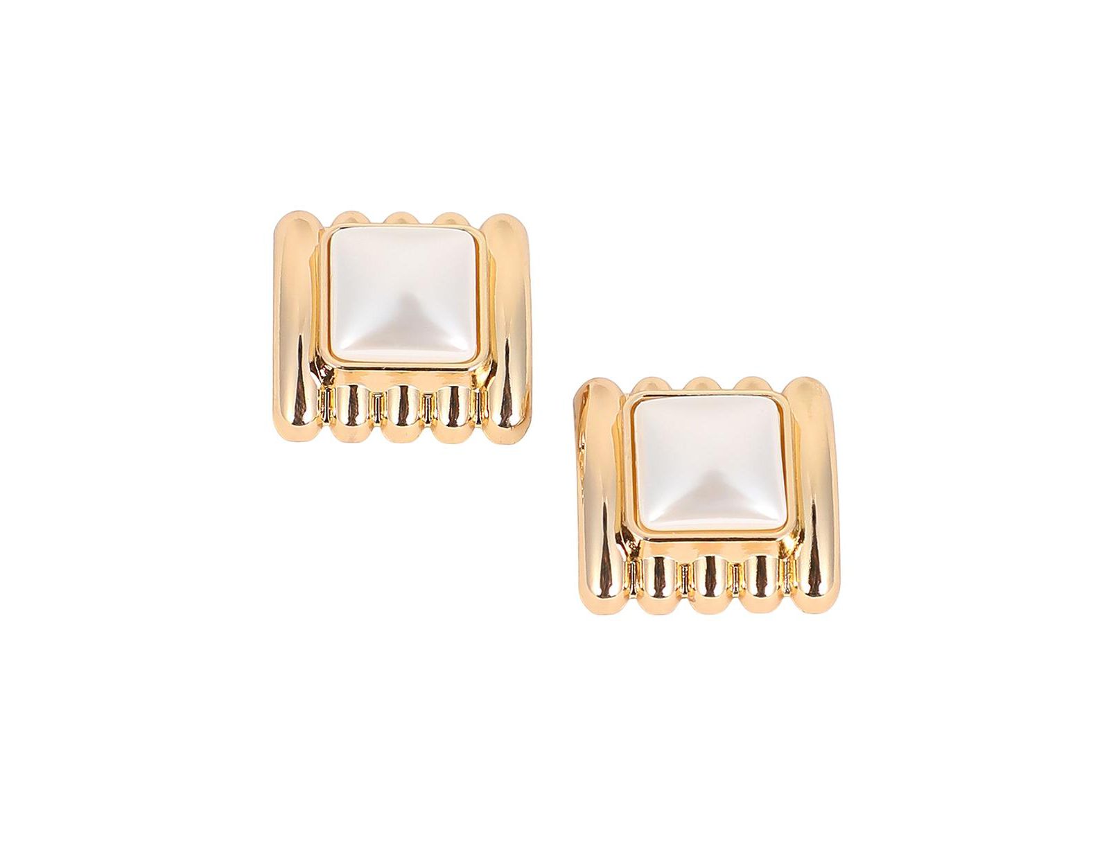 Женские серьги SOHI The Ribbed-Diane Stud Earrings - California