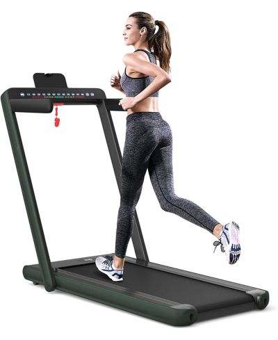 SKONYON Беговая дорожка 2-in-1 электрическая складная с двойным дисплеем и динамиком