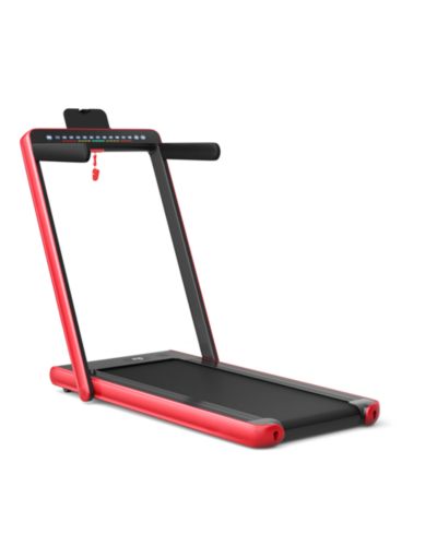 SKONYON 2-in-1 Electric Motorized Health and Fitness Folding Treadmill with Dual Display and Speaker