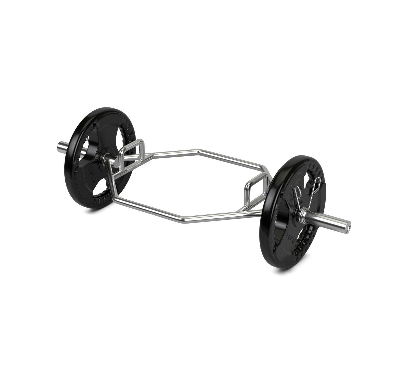 SKONYON 56 Inch Olympic Hexagon Deadlift Trap Bar with Folding Grips Powerlifting