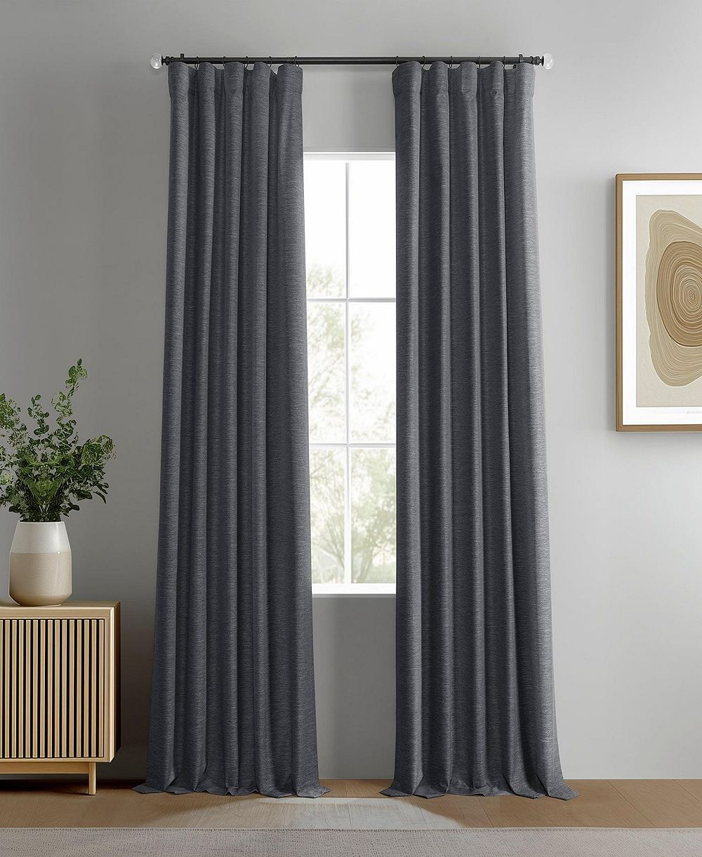 Half Price Drapes Boho Chic шторы из искусственного льна, комплект из 2 панелей
