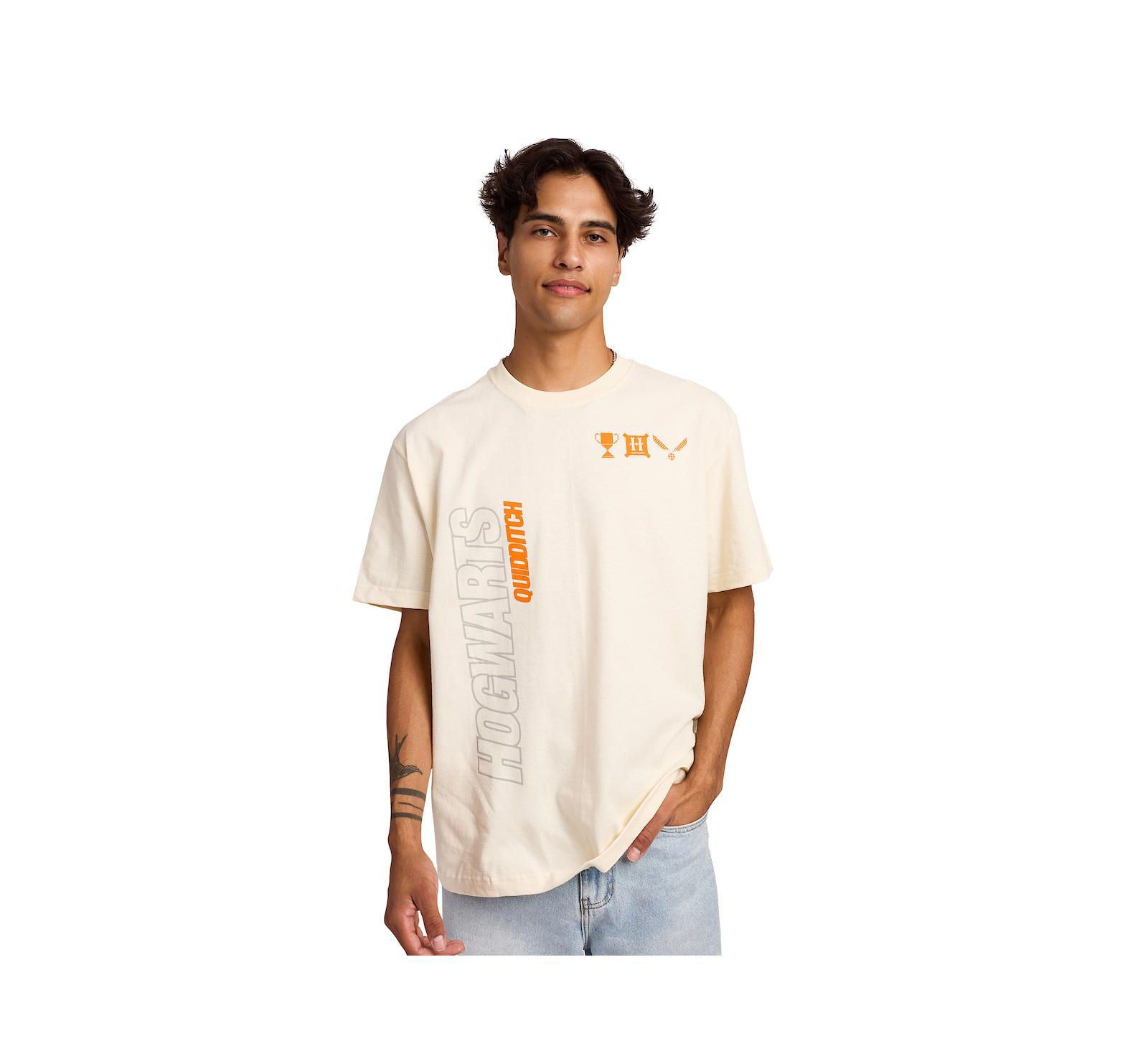 Футболка Harry Potter Men's Hogwarts Quidditch Tofu Crew Neck Short Sleeve