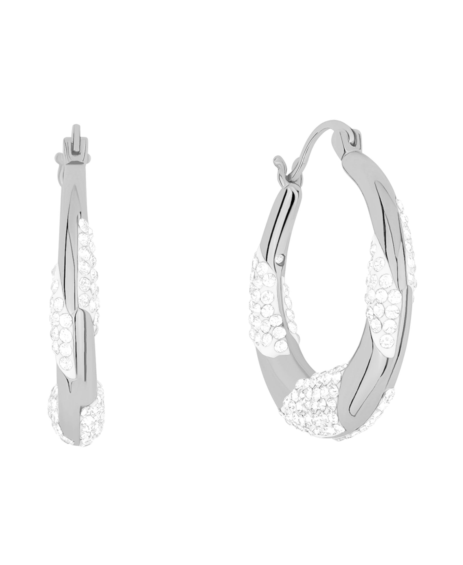 Серьги-кольца And Now This Crystal Twisted Hoop
