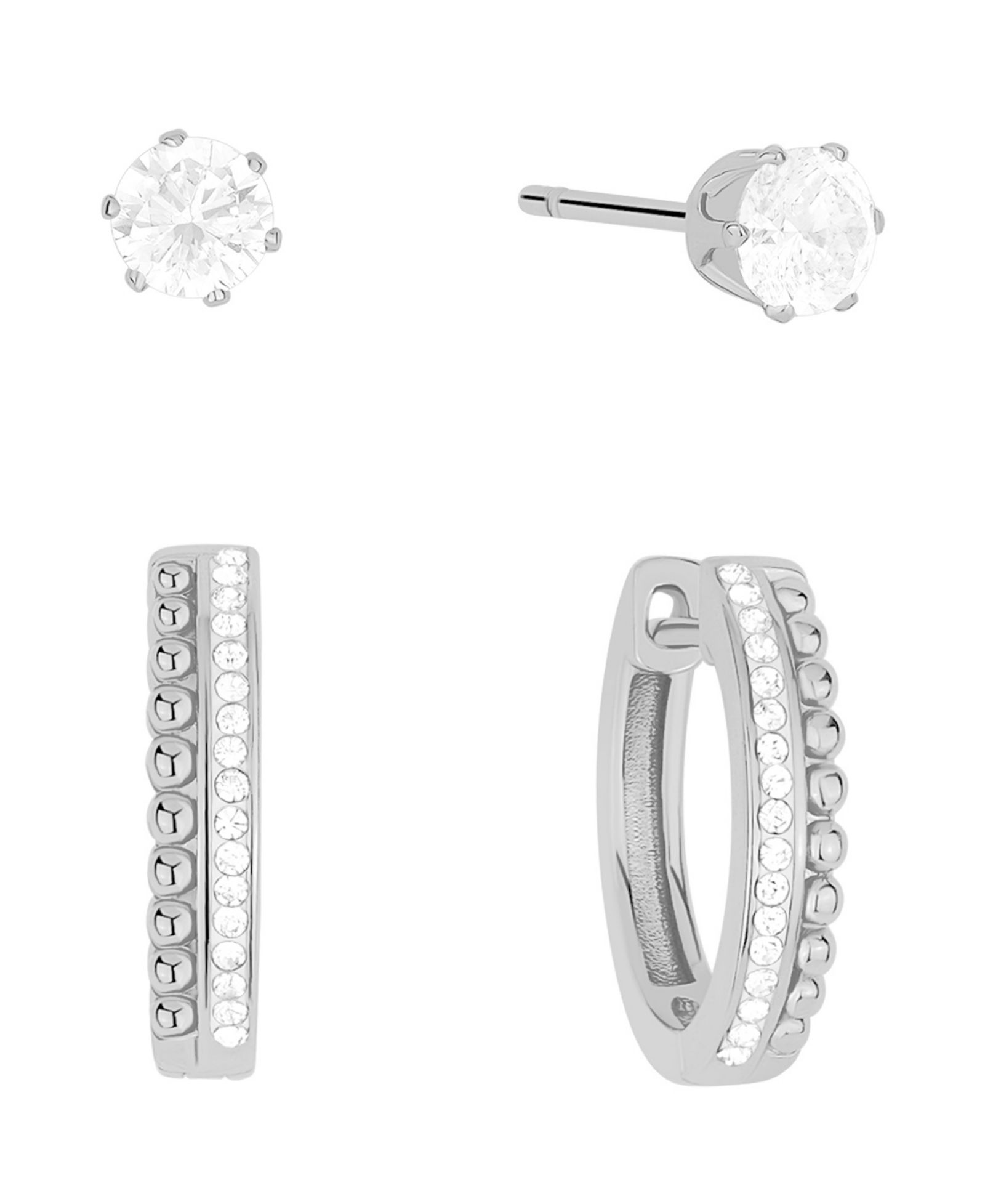 Набор сережек And Now This Crystal Stud and Hoop