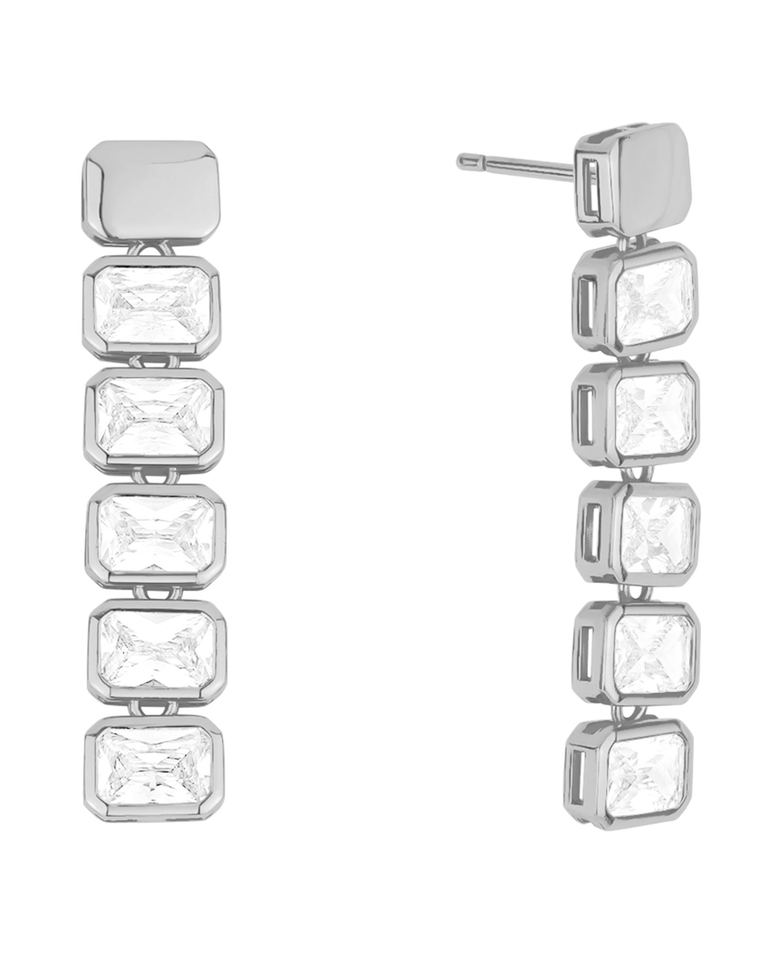 Серьги And Now This Silver Plated Cubic Zirconia Drop
