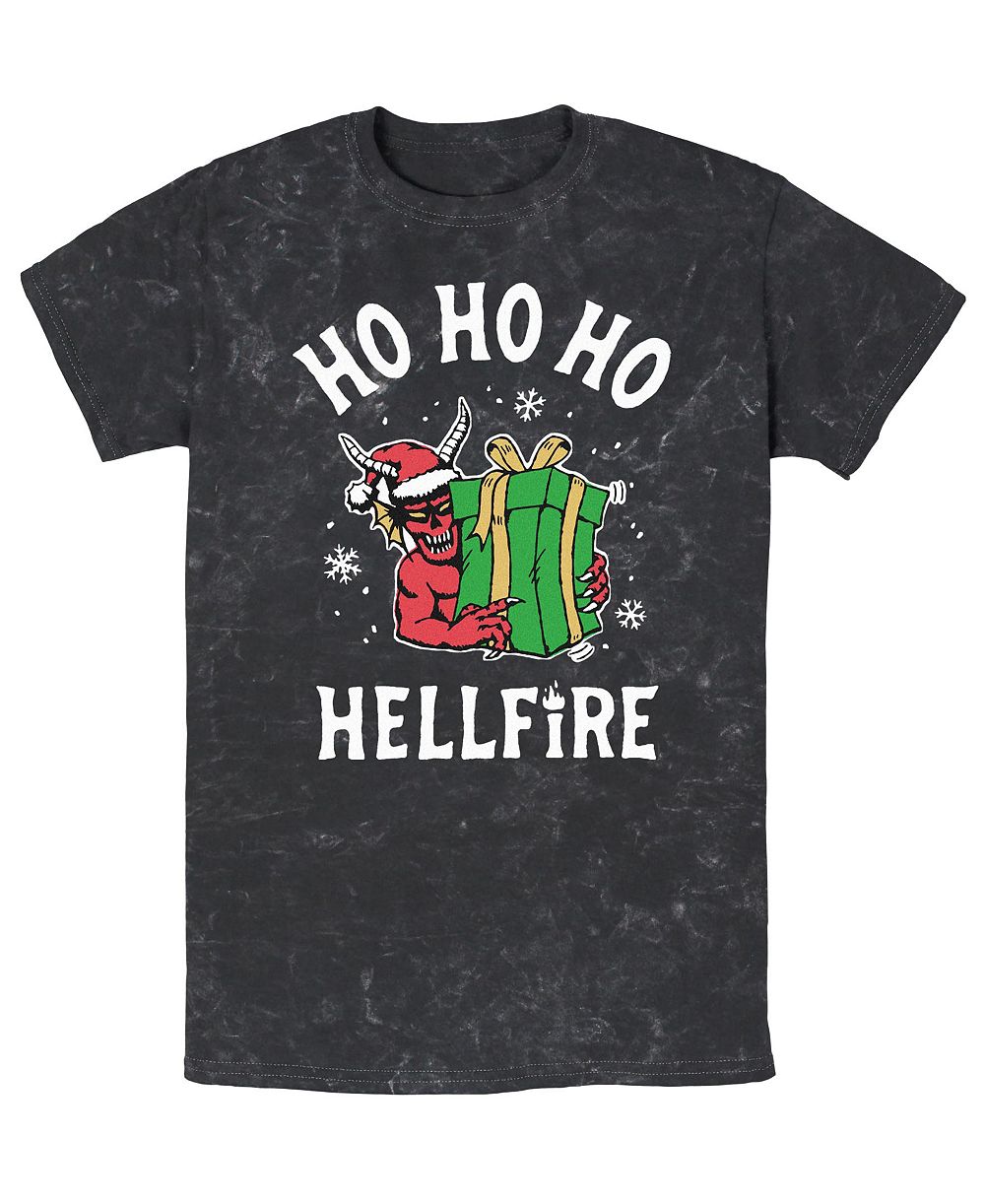 Fifth Sun Men's Hellfire Ho Ho Ho Stranger Things Holiday Graphic T-Shirt