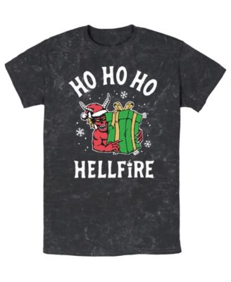 Fifth Sun мужская хлопковая футболка с праздничным графическим принтом Hellfire Ho Ho Ho Stranger Things