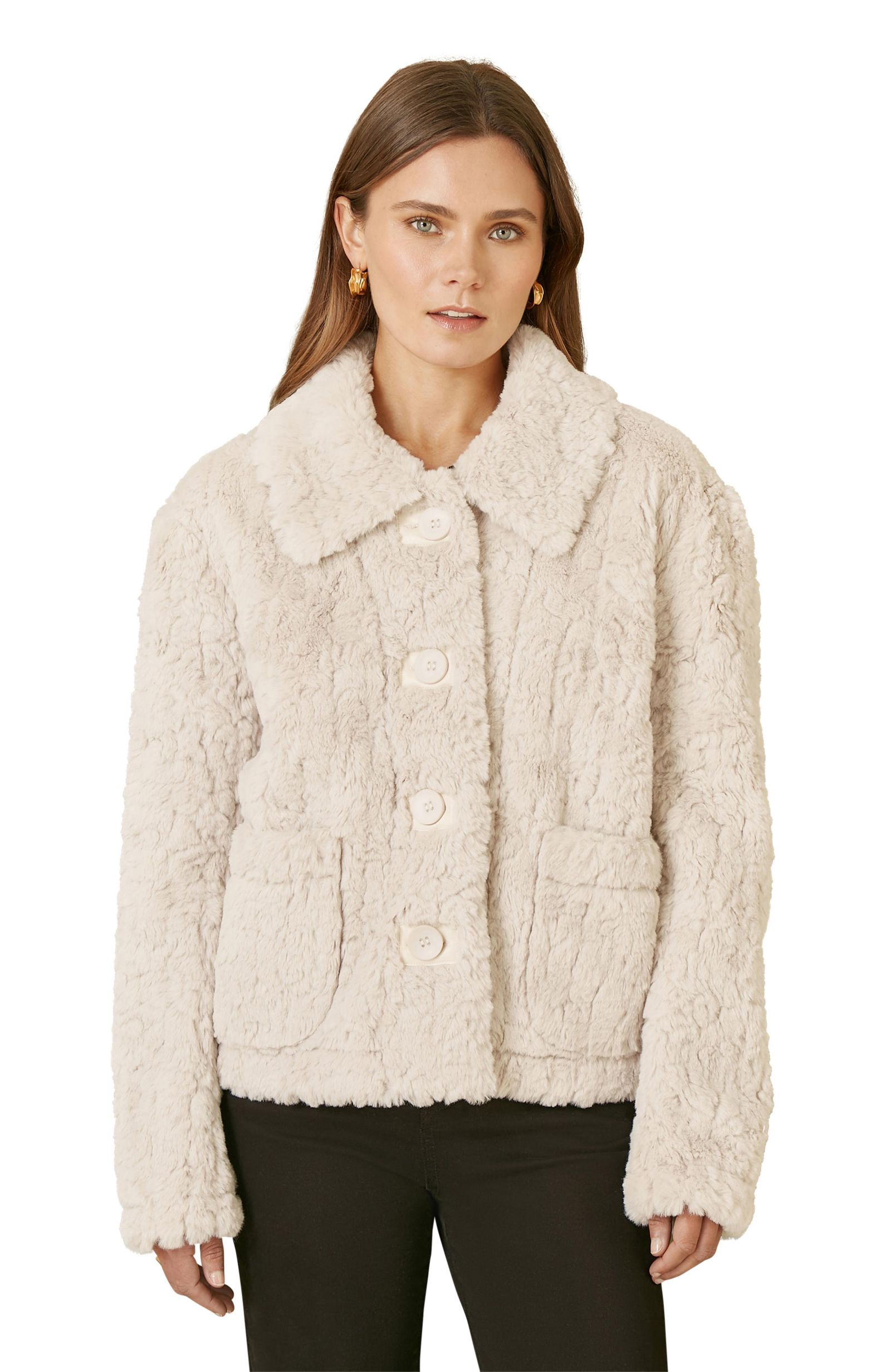 Женская куртка Yumi Textured Faux Fur