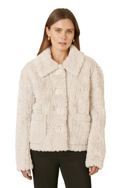 Женская куртка Yumi Textured Faux Fur