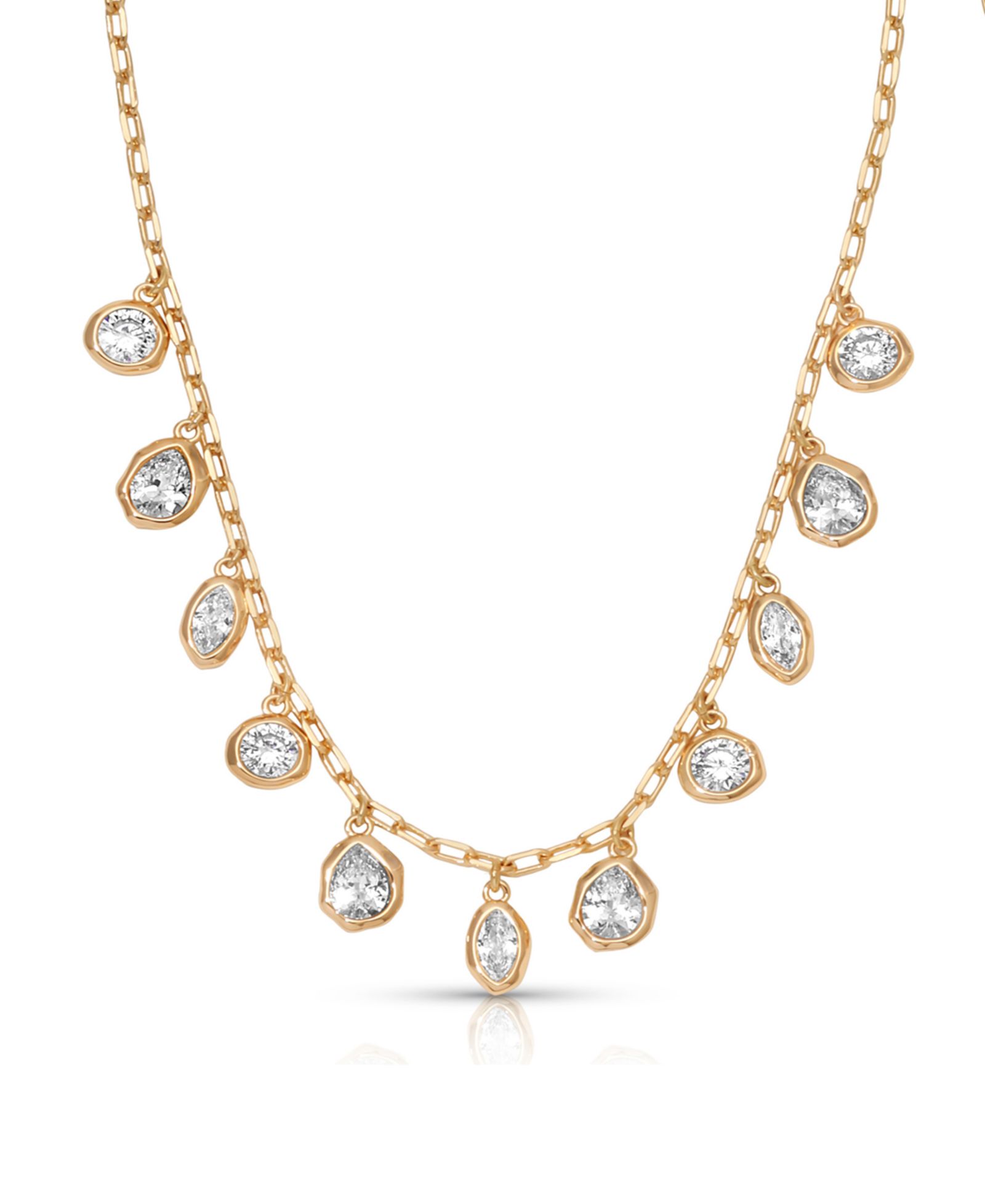 ETTIKA Gold Plated Liquid Crystal Charm Necklace