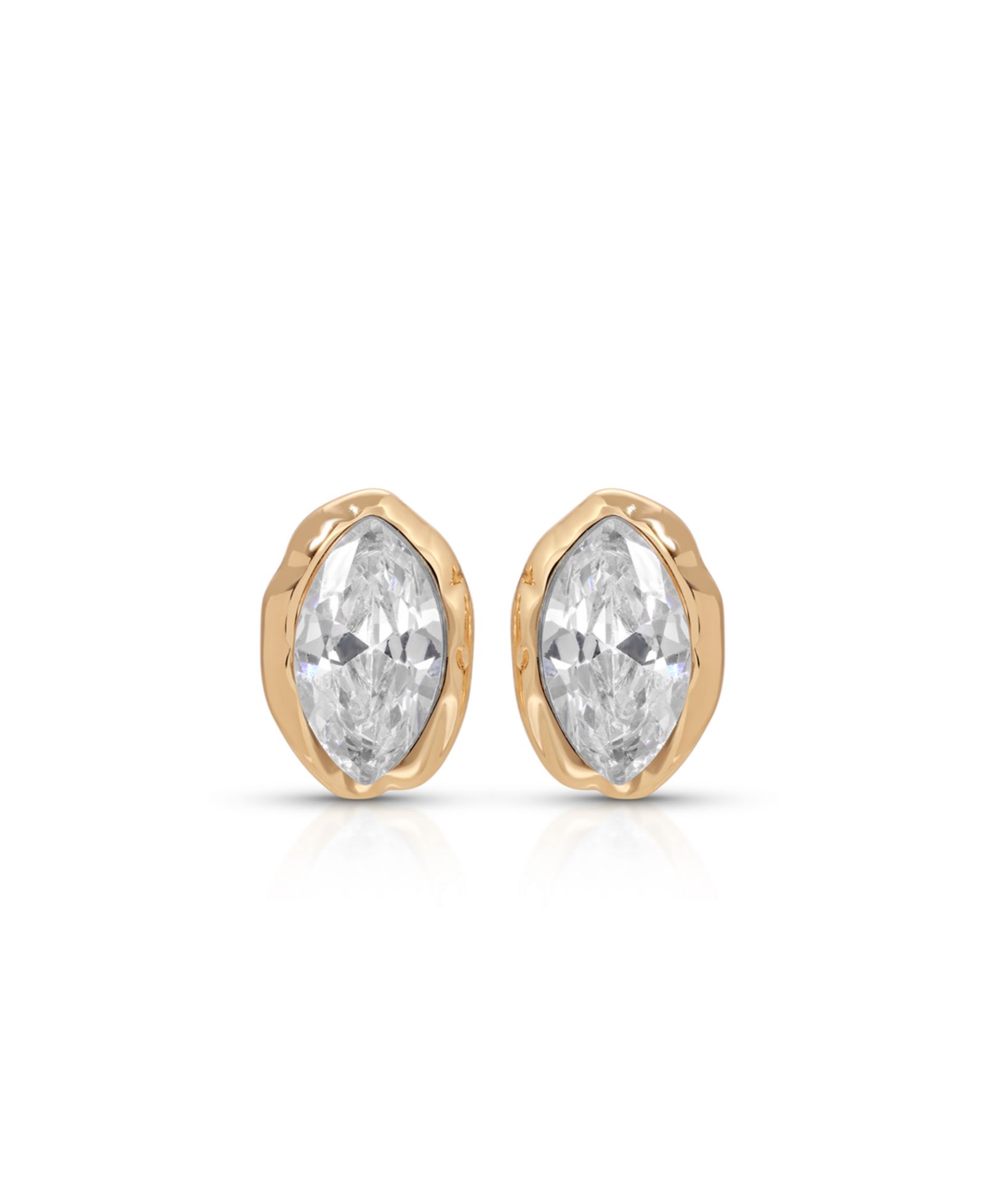 Серьги-гвоздики ETTIKA Gold Plated Crystal Luxe Mini