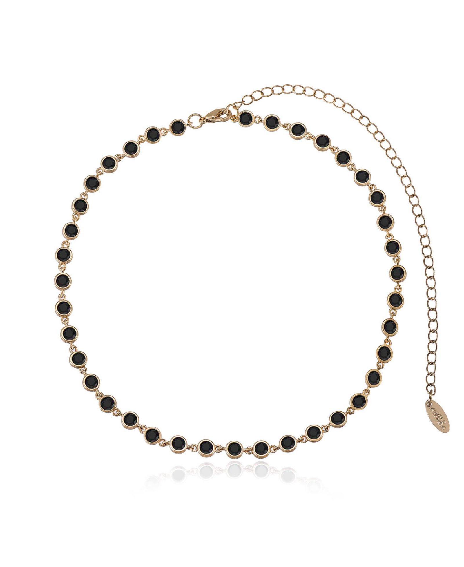 Колье ETTIKA Crystal Disc Link Necklace