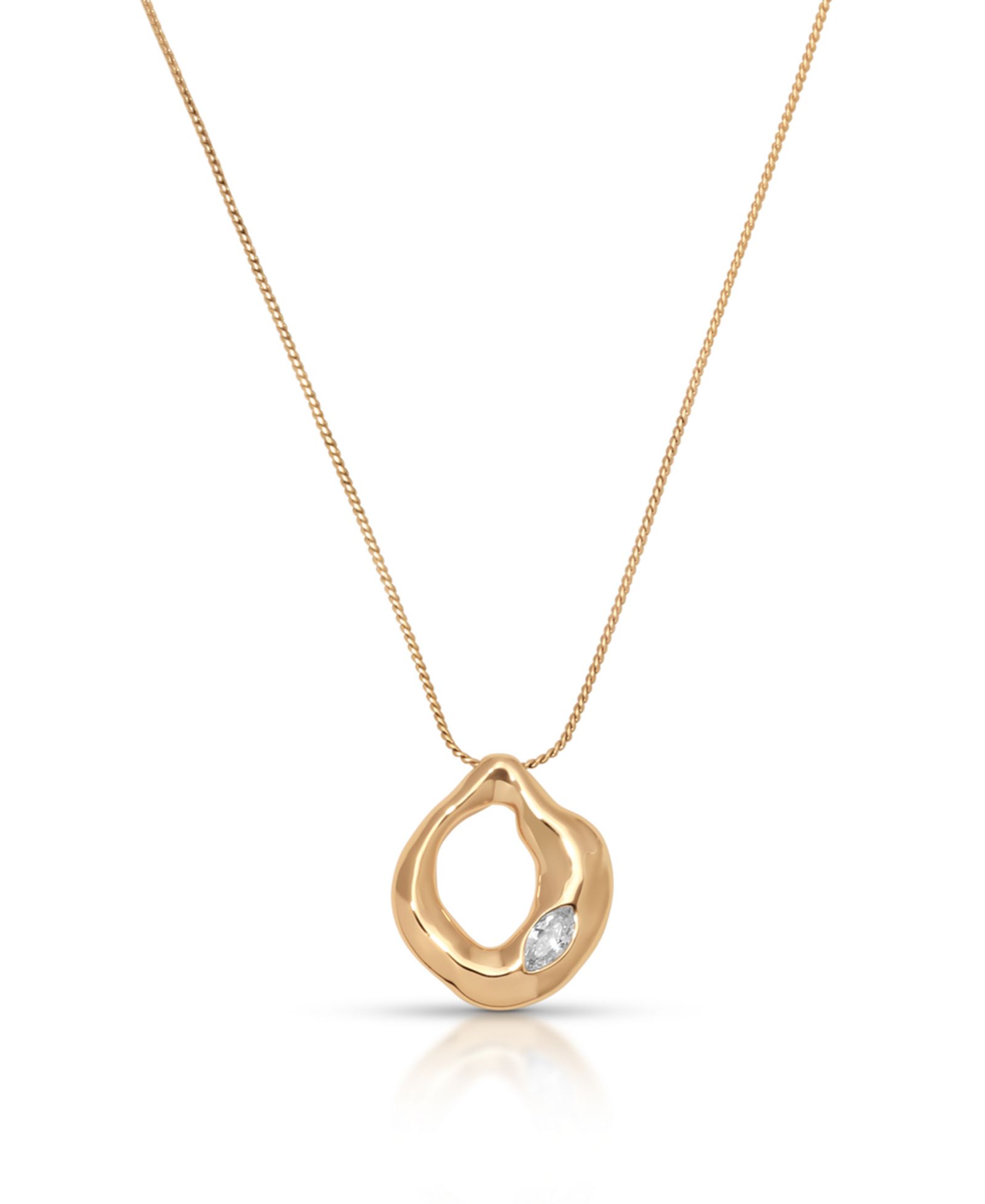 ETTIKA Molten Marquise Pendant Necklace