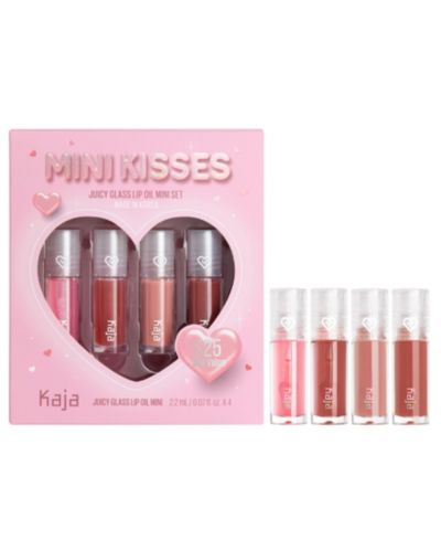 Набор масляных блесков для губ Kaja Mini Kisses Juicy Glass, 4 шт., 0.07 fl. oz
