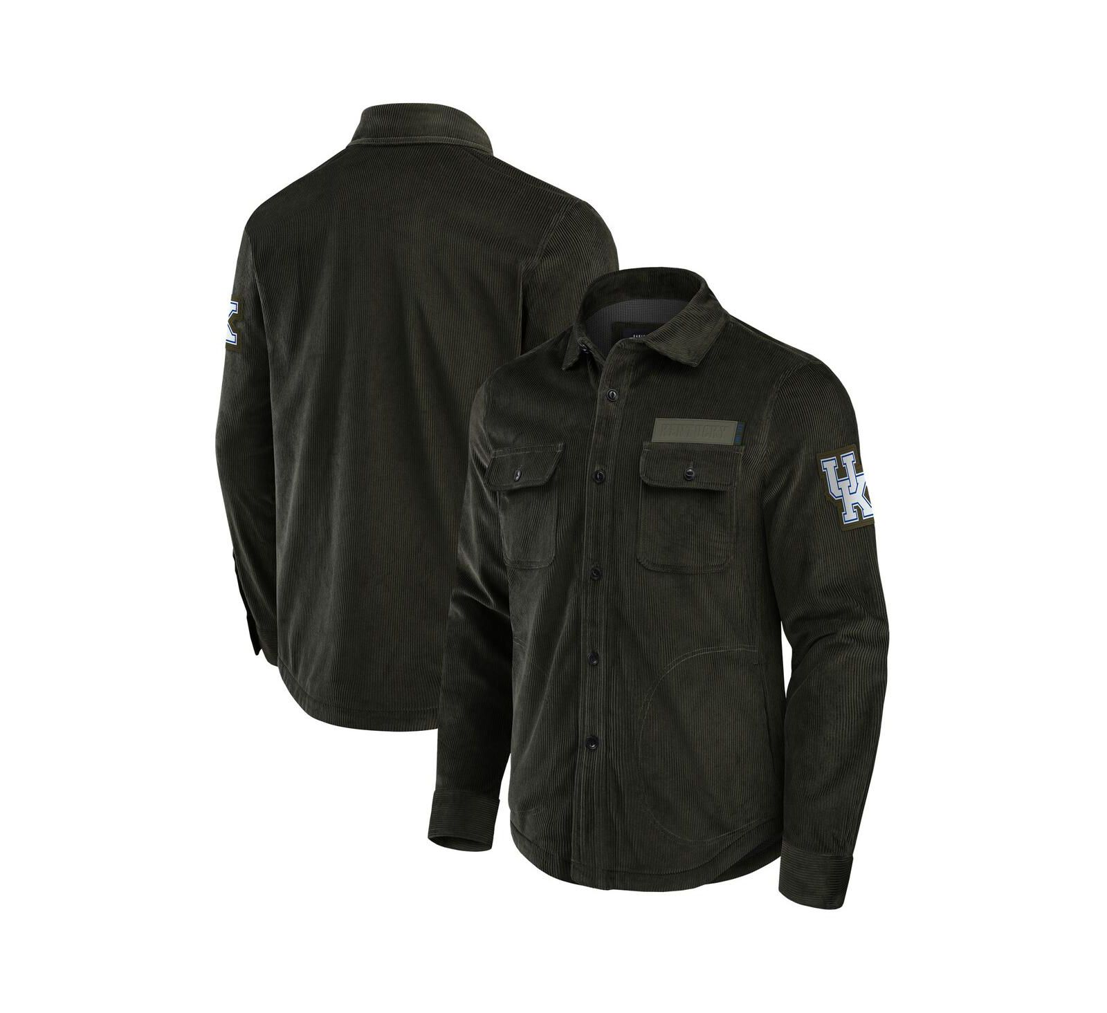 Fanatics Men's Olive Kentucky Wildcats Corduroy Full-Button Jacket