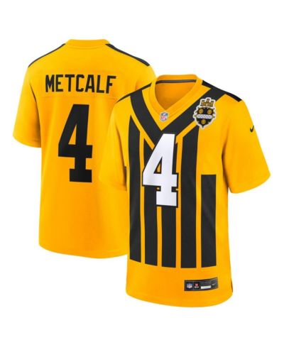 Nike Мужская игровая джерси DK Metcalf Gold Pittsburgh Steelers Alternate 1933 Throwback