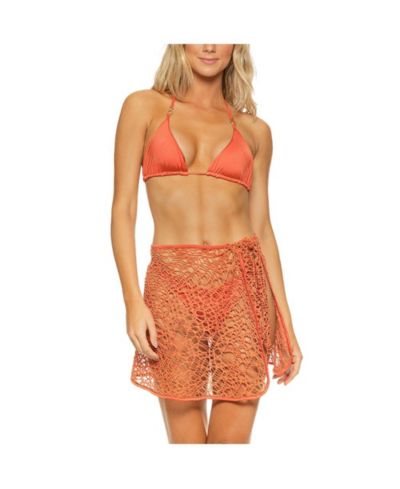 Женская пляжная накидка Guria Beachwear Sea Strings Macrame Mini Skirt