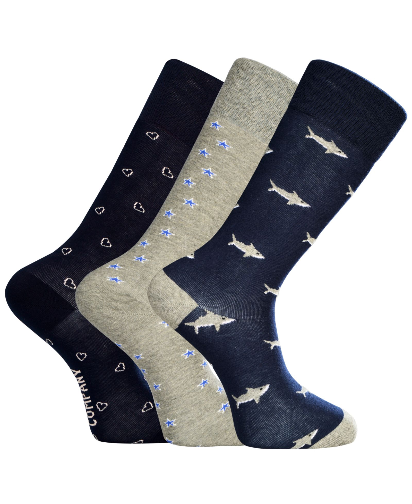 Love Sock Company Men's Shark Tank Bundle Socks, 3-Pack