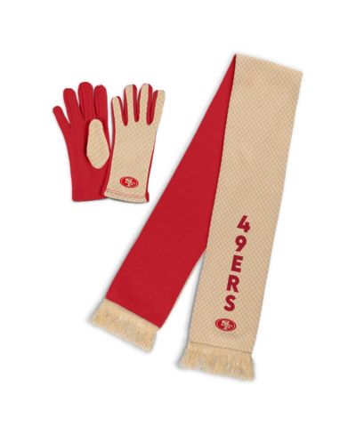 WEAR by Erin Andrews Женский набор: шарф и перчатки, San Francisco 49ers Tonal
