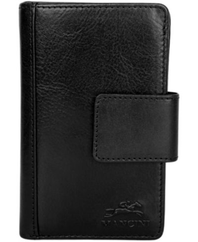 Mancini Pelle D'oro RFID Secure Snap Trifold Wallet