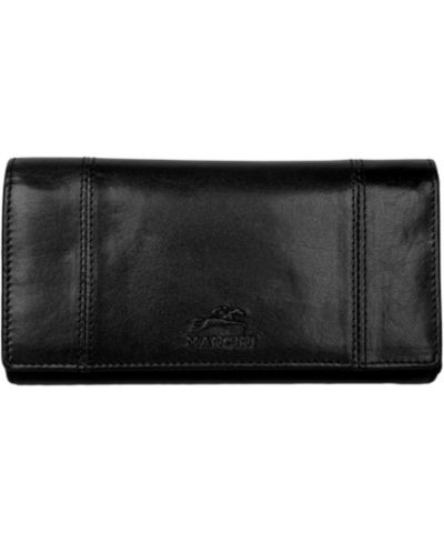 Mancini Pelle D'oro RFID Secure Quad Fold Wallet
