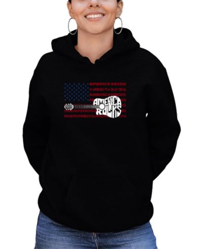 Женский свитшот LA Pop Art America Rocks Word Art Long-Sleeve