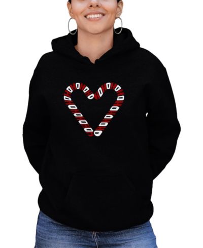 LA Pop Art Женский свитшот с длинным рукавом Candy Canes Word Art