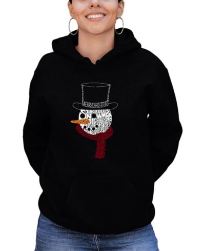 Женская толстовка LA Pop Art Snowman Face Word Art длинный рукав
