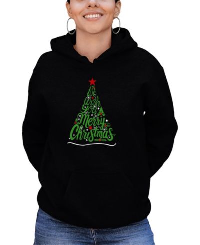 Женская толстовка LA Pop Art We Wish You A Merry Christmas Word Art Long-Sleeve