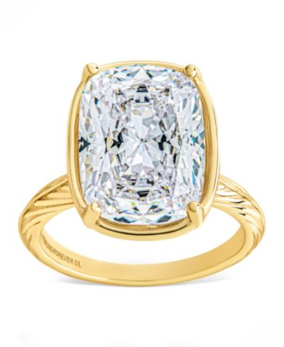 Sterling Forever коктейльное кольцо с прозрачным кубическим цирконием